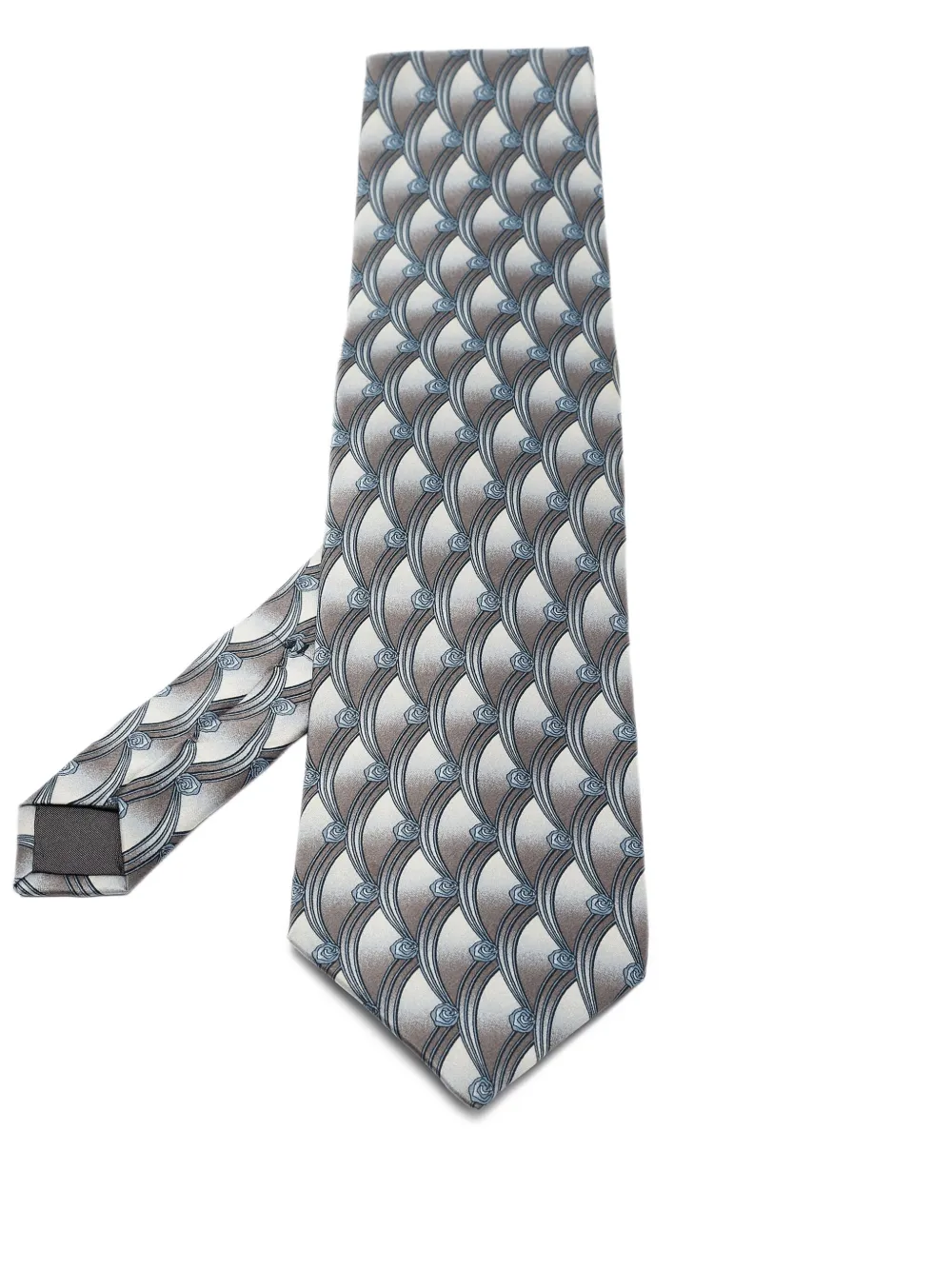 Lanvin Pre-Owned printed silk tie | Grey | Image 1