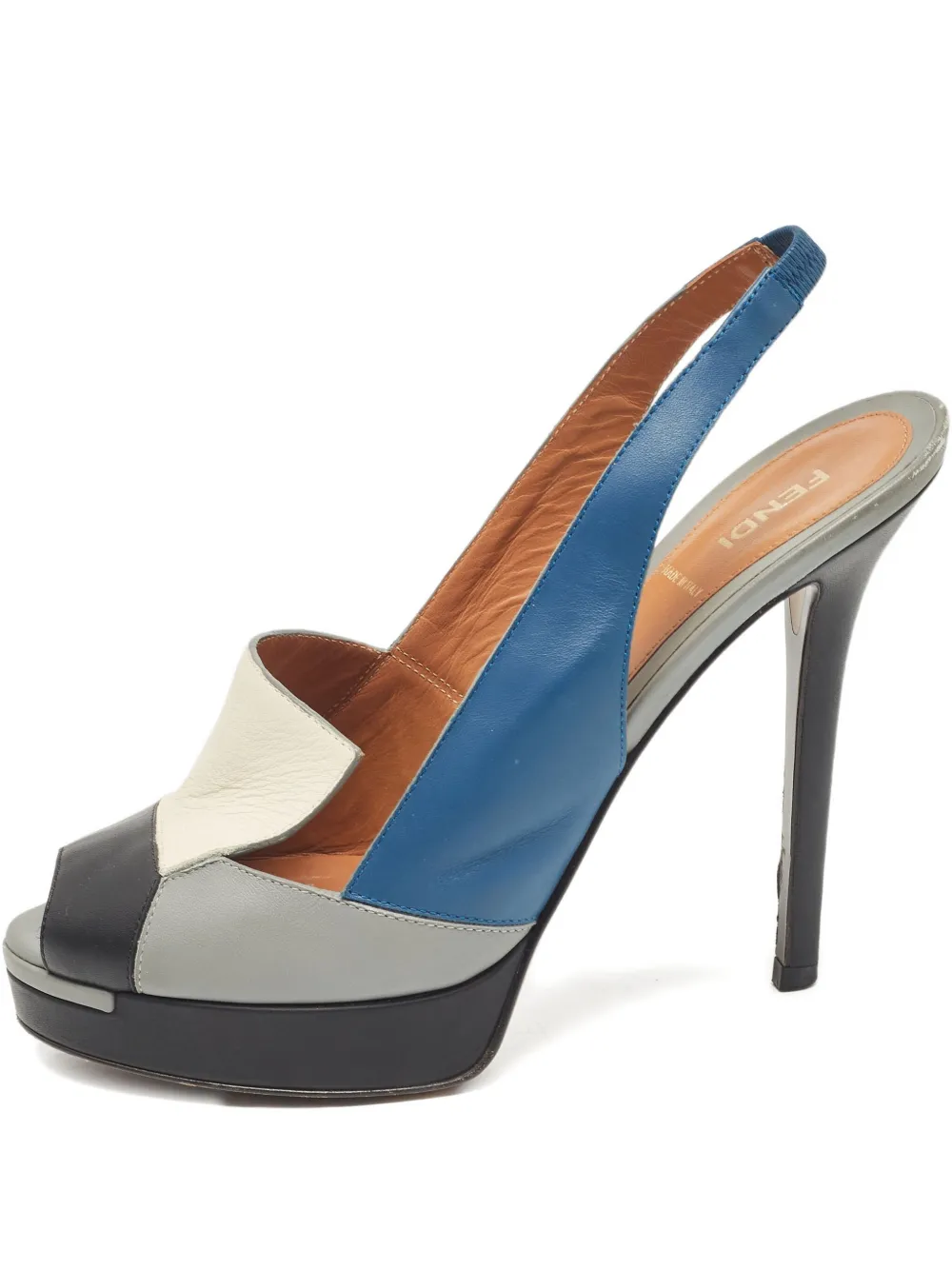 130mm colour-block pumps