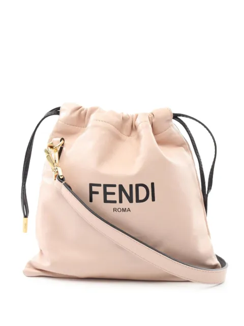 Fendi Pre-Owned 2010-2024 Small Leather Logo Drawstring crossbody bag