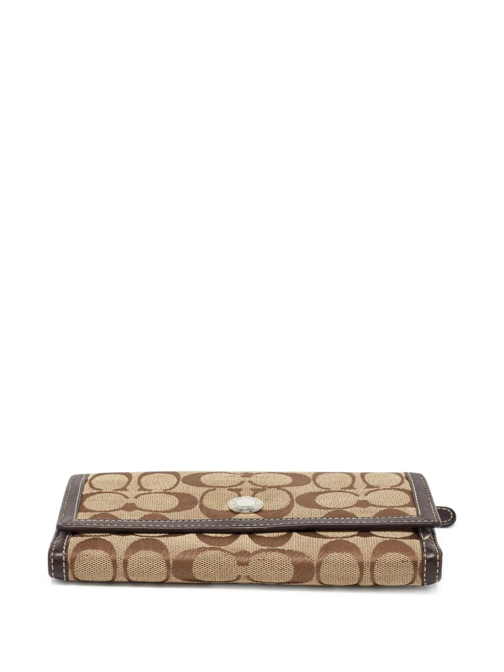 Pre-owned Coach Vintage Signature Coated-canvas Wallet
