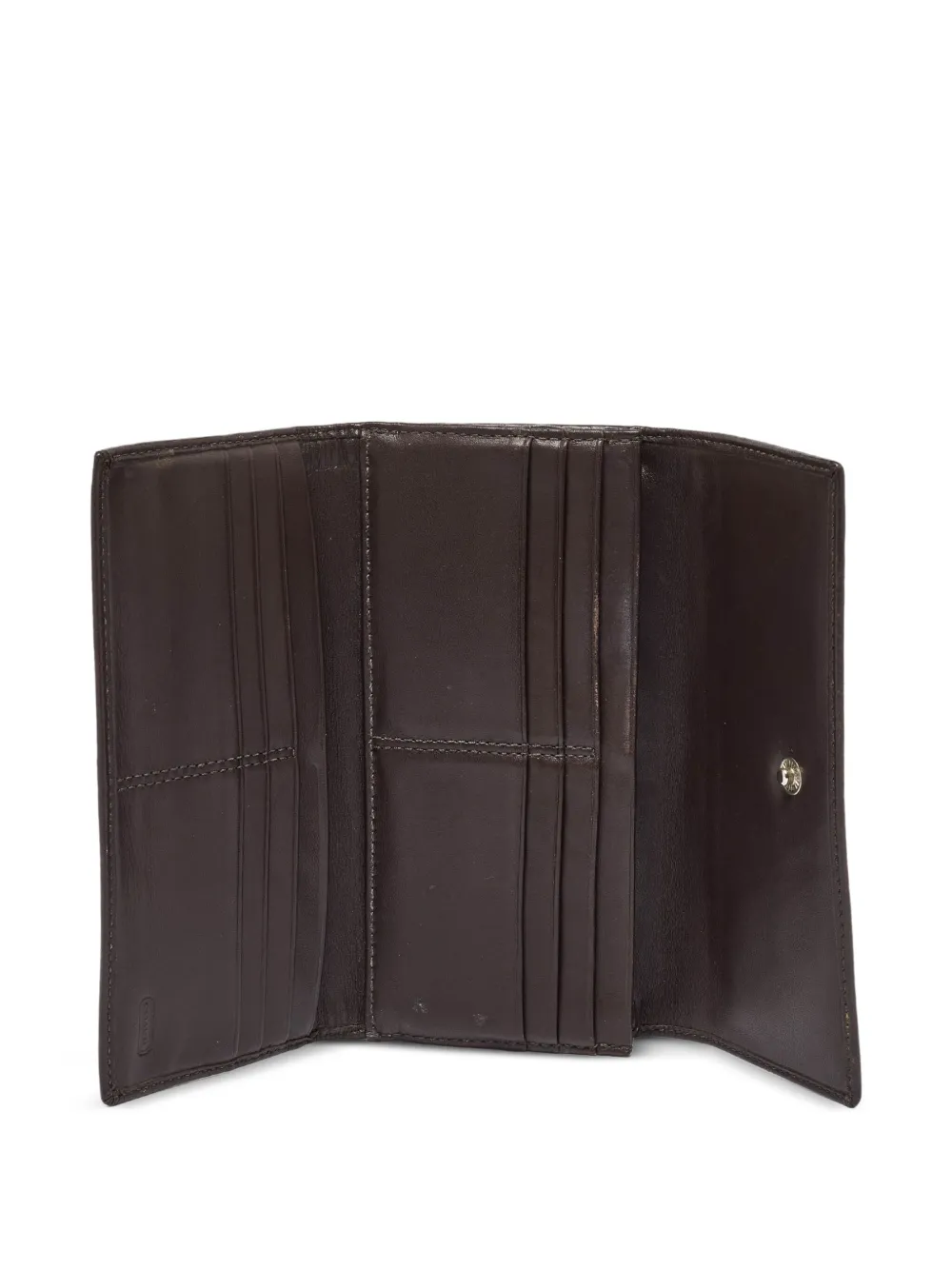 Pre-owned Coach Vintage Signature Coated-canvas Wallet