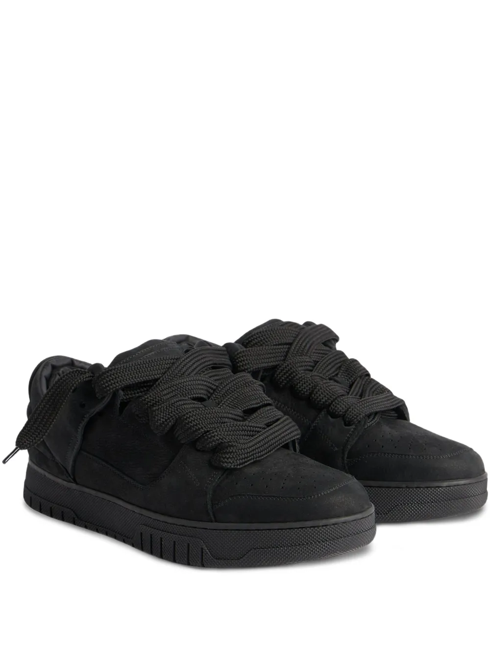 1989 STUDIO Skate lace-up nubuck sneakers Black