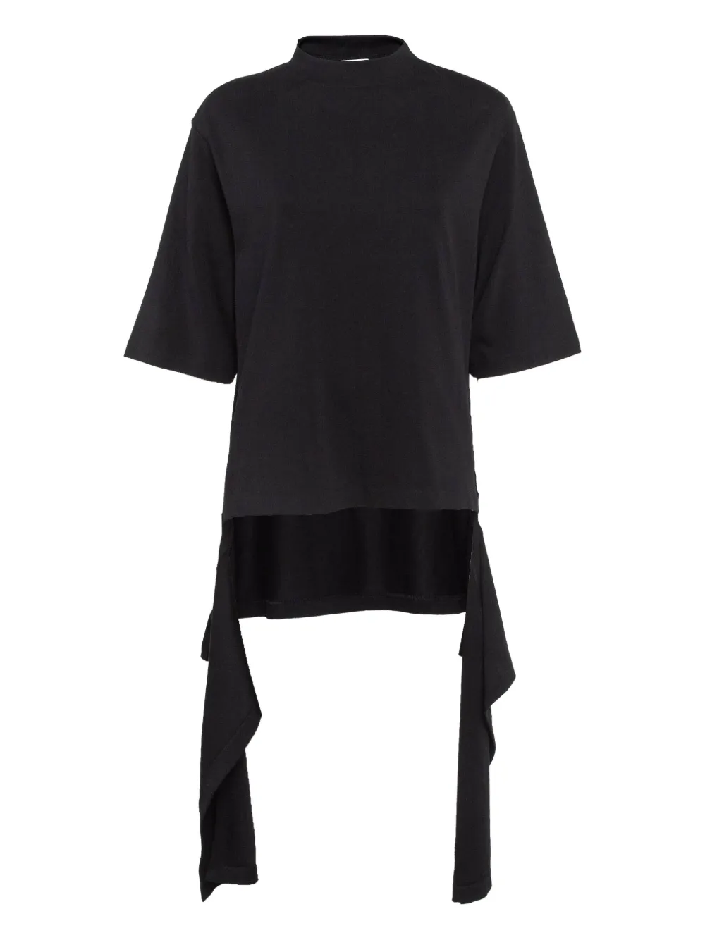 draped-panel T-shirt