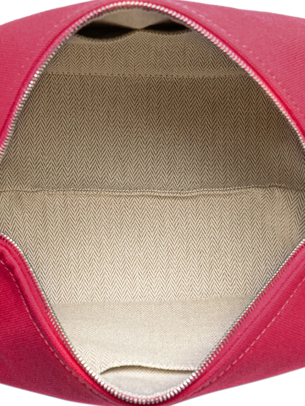 Pre-owned Hermes 2020-2025 Small Toile Bride A Brac Vanity Bag In Pink