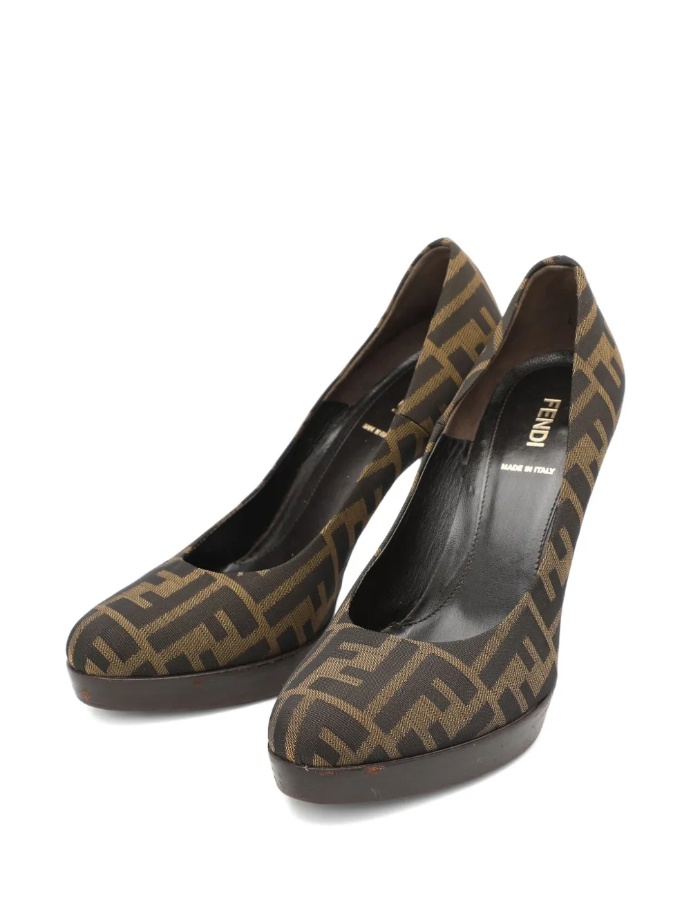 Fendi Pre-Owned 110 mm Zucca pumps - Bruin