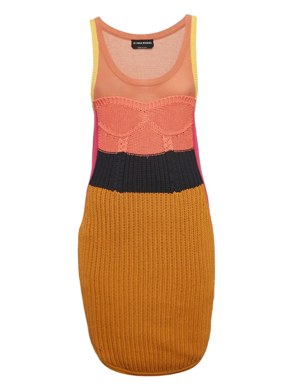 Sonia Rykiel Pre-Owned robe courte colour block | orange | Image 1