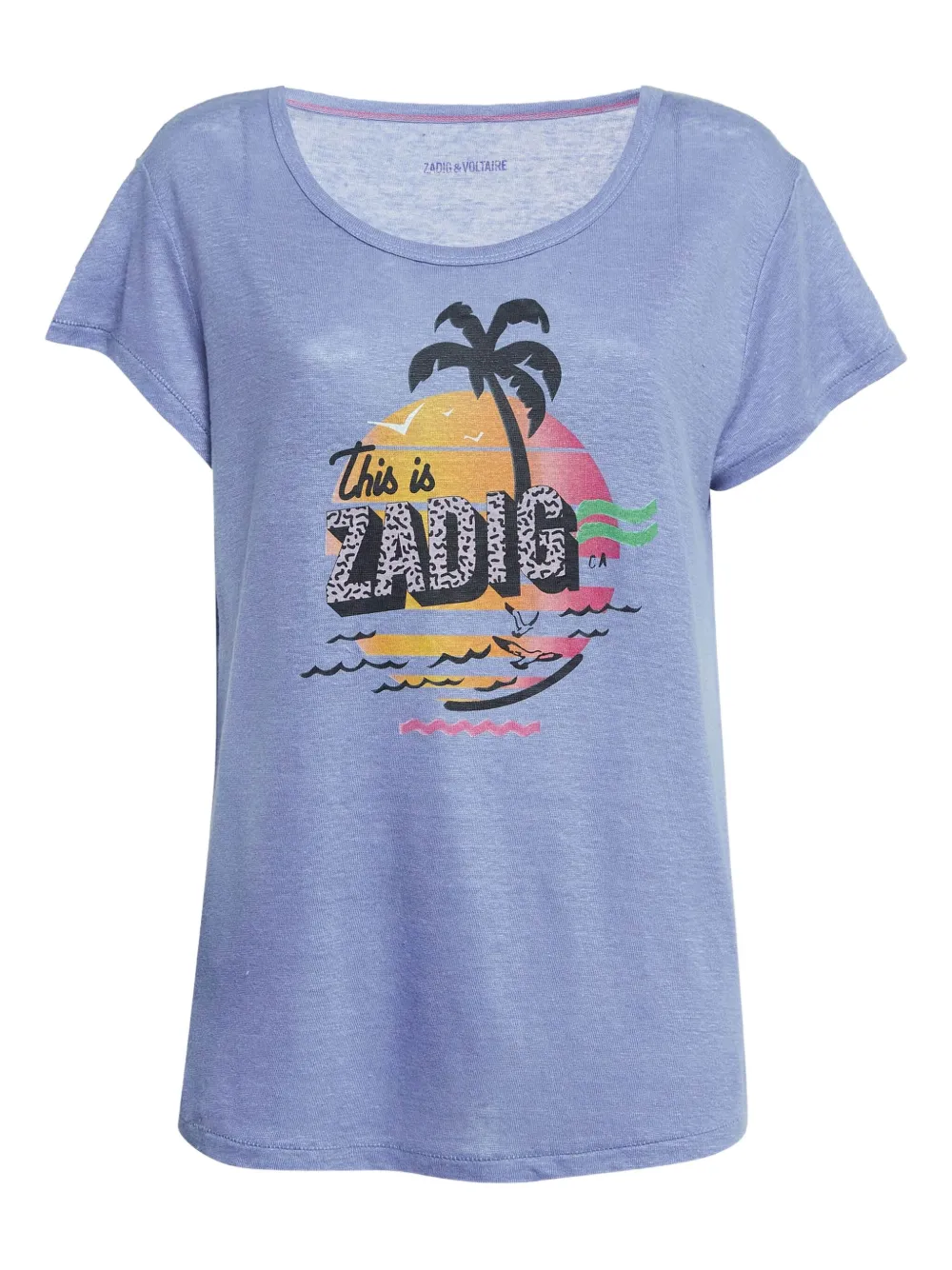 Zadig&Voltaire pre-owned palm-print T-shirt | Blue | Image 1