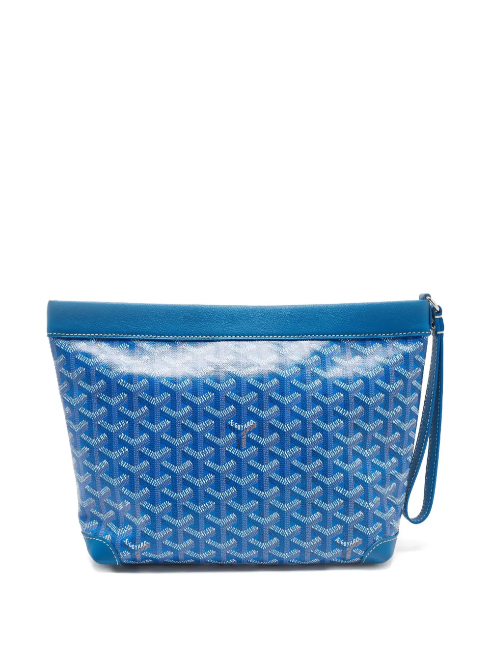 Pre-owned Goyard Monogram-pattern Clutch Bag In Blue
