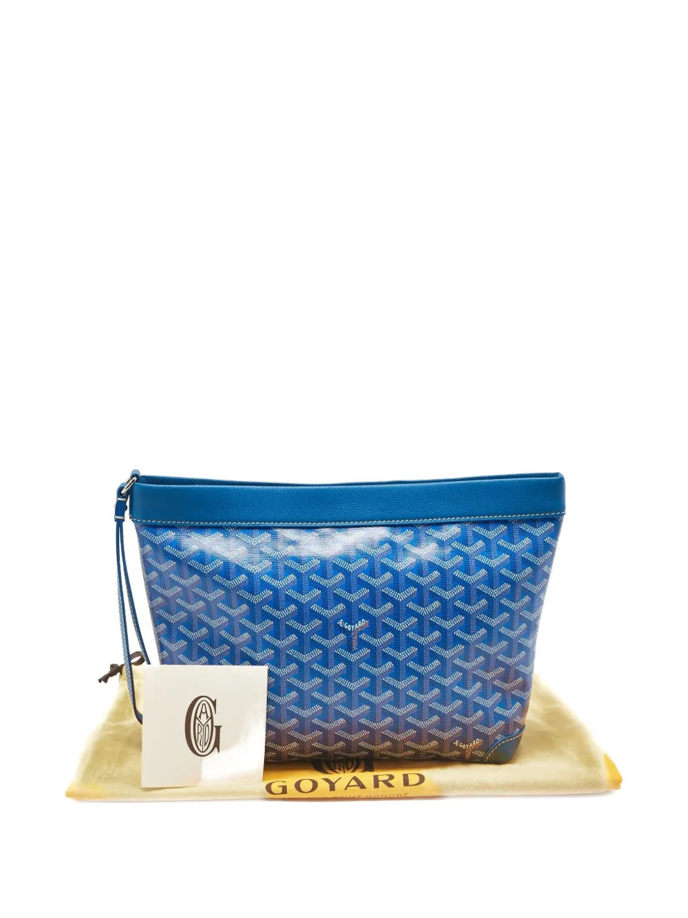 Pre-owned Goyard Monogram-pattern Clutch Bag In Blue
