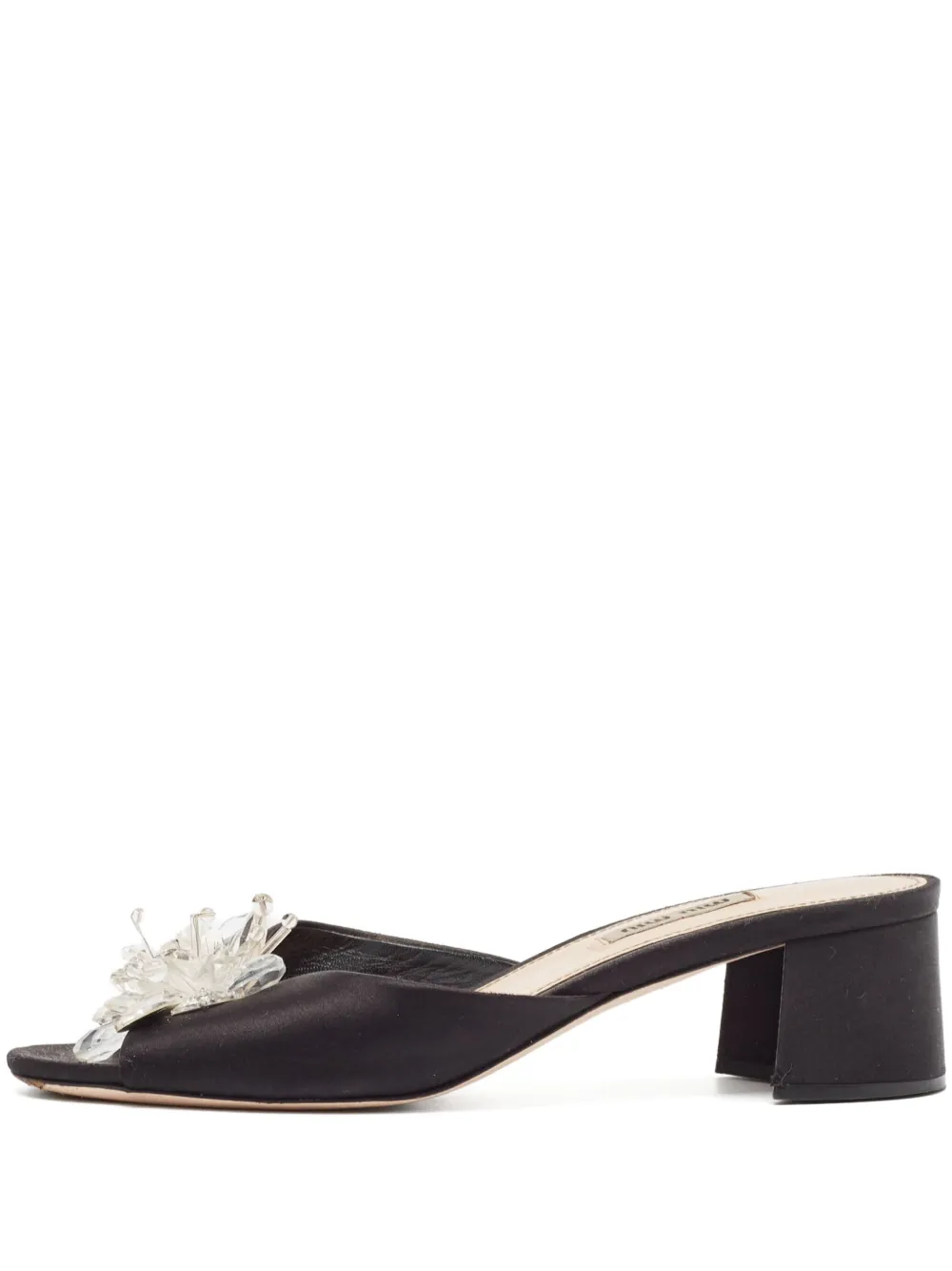 Miu Miu Pre-Owned 串珠缀饰凉鞋（5厘米，典藏款） | 黑色 | Image 1