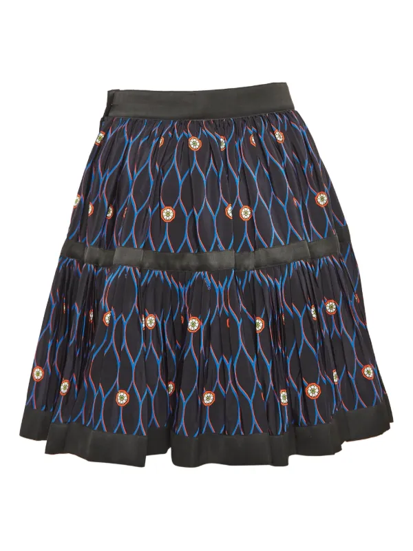 Kenzo Pre-Owned Falda 2016 De Seda En Colaboración Con H&M Negro