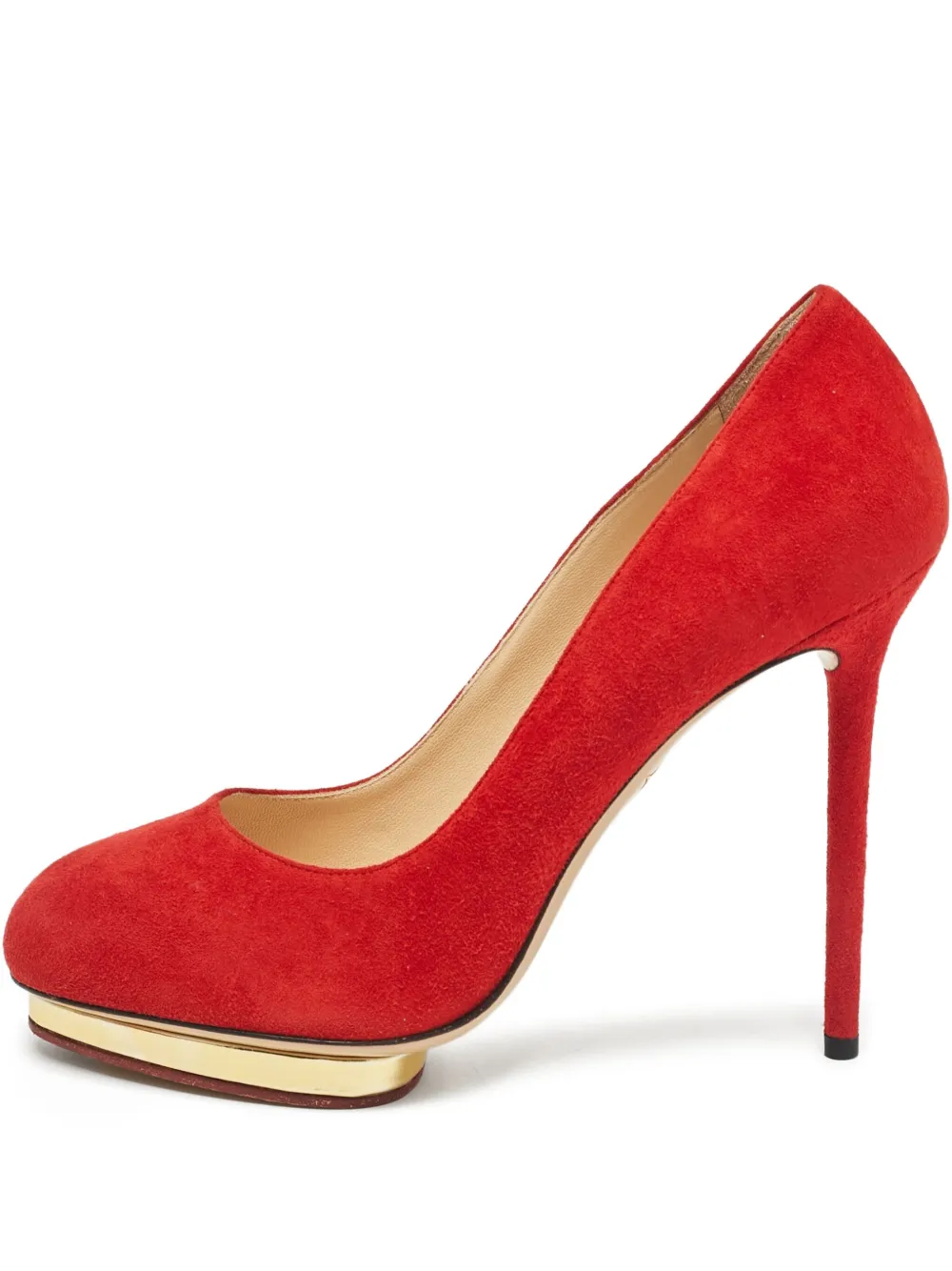 Pre-owned Charlotte Olympia  135mm Suede Stiletto Pumps