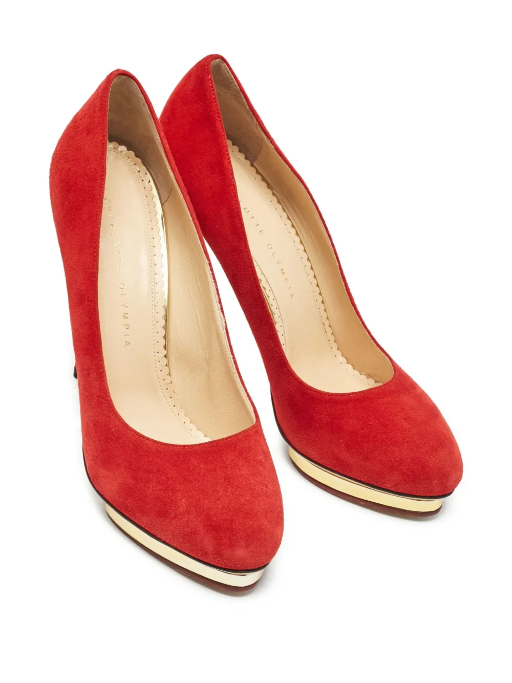 Charlotte Olympia pre-owned 135mm suede stiletto pumps | Image 2