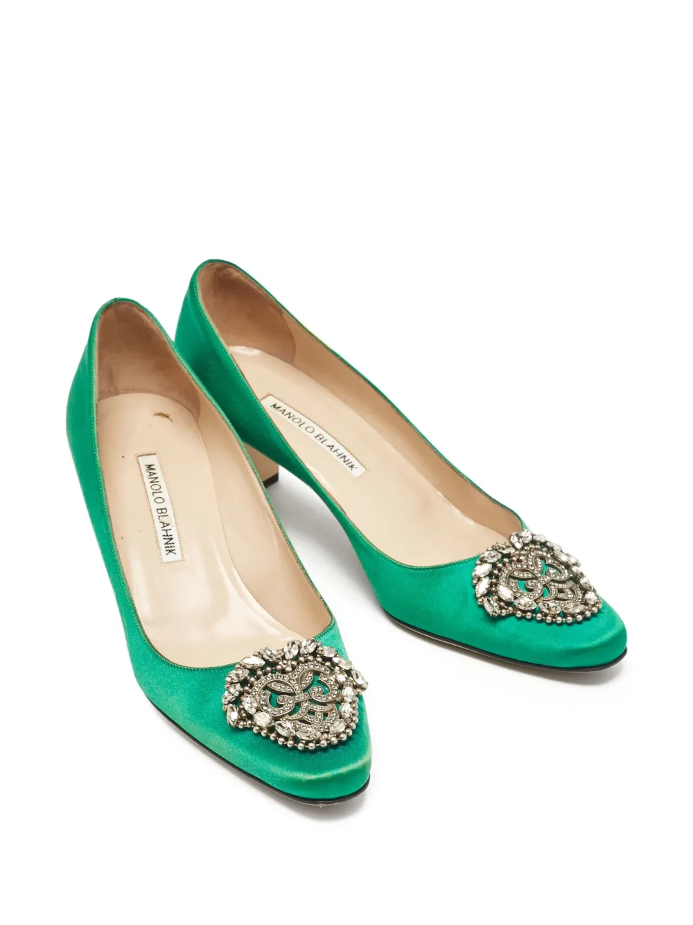 Manolo Blahnik pre-owned 55mm Okkato Satin Embellished