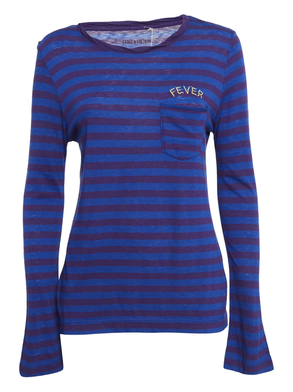 Zadig & Voltaire ストライプ ロングTシャツ - ブルー Zadig & Voltaire ストライプ ロングTシャツ - ブルー