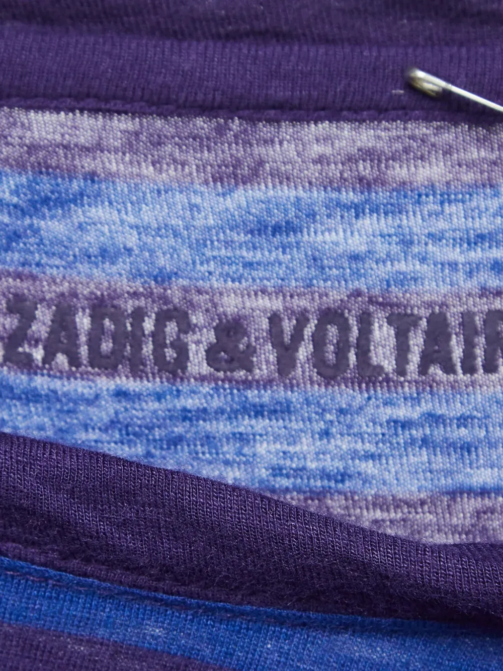 Pre-owned Zadig & Voltaire Striped Long-sleeve T-shirt In Blue