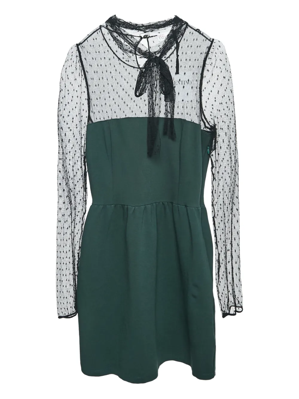 Valentino Pre-Owned tie-fastening mini dress | Green | Image 1