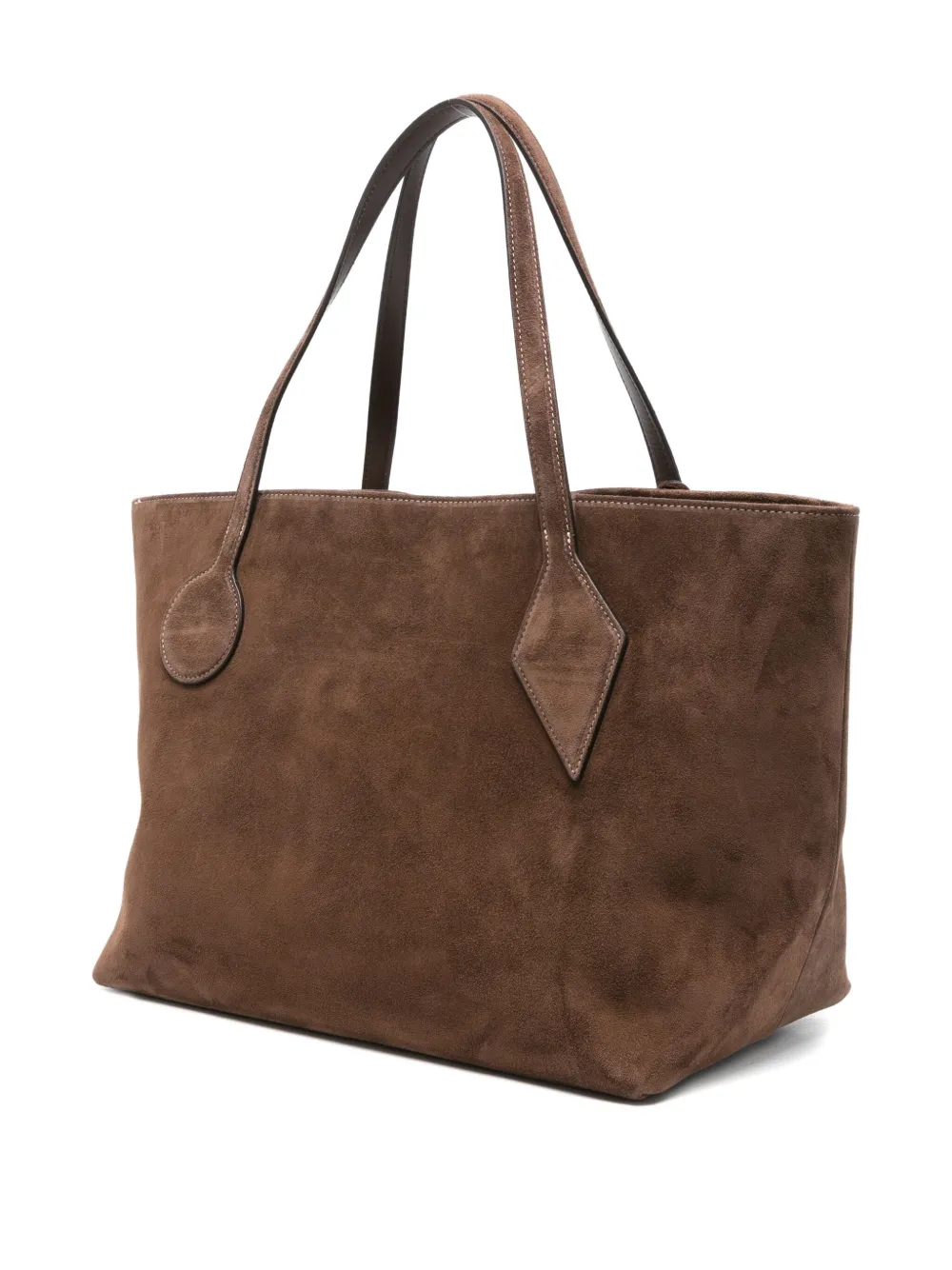 Liffner Large Suede Tote Bag In Brown