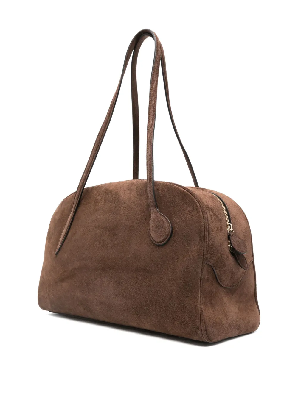 Liffner Suede Tote Bag In Brown
