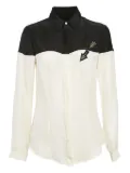 Roberto Cavalli Vintage arrow-detail two-tone shirt - White