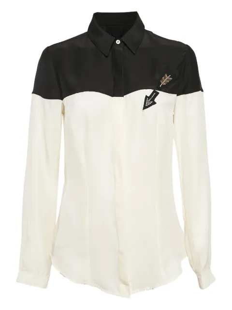 Roberto Cavalli Vintage arrow-detail two-tone shirt