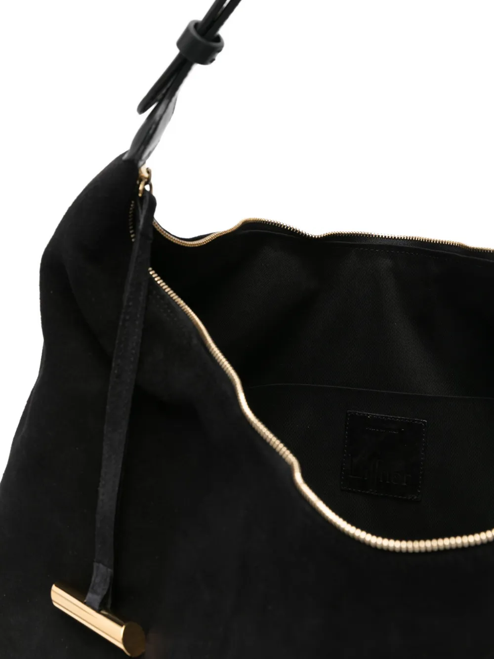 Liffner Suede Bucket Bag In Burgundy