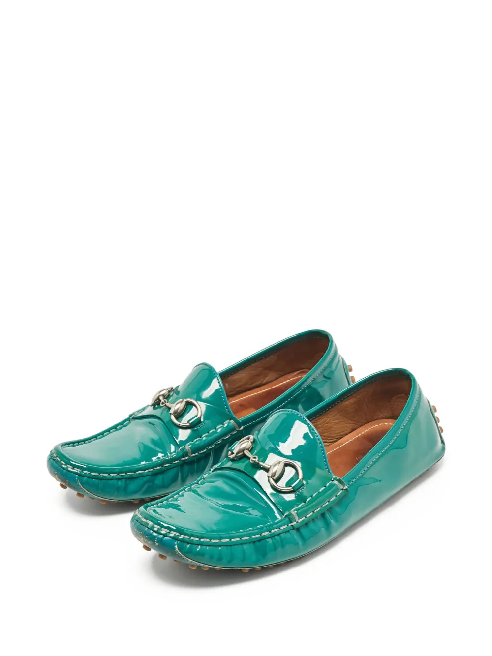 Gucci Pre-Owned Loafers met horsebit-detail - Groen