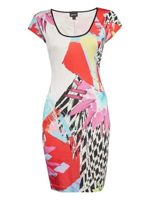 Just Cavalli Vintage abstract floral-printed mini dress