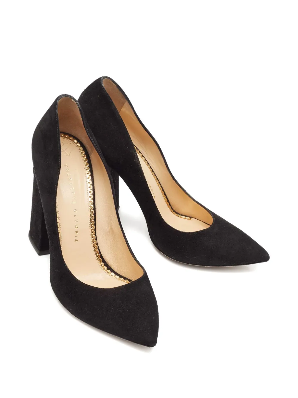 Charlotte Olympia 100 mm leren pumps met hak - Zwart