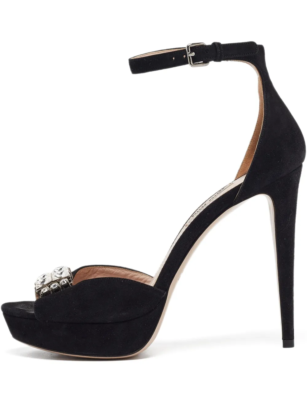 Miu Miu Pre-Owned 130mm leather heeled sandals | Black | Image 1