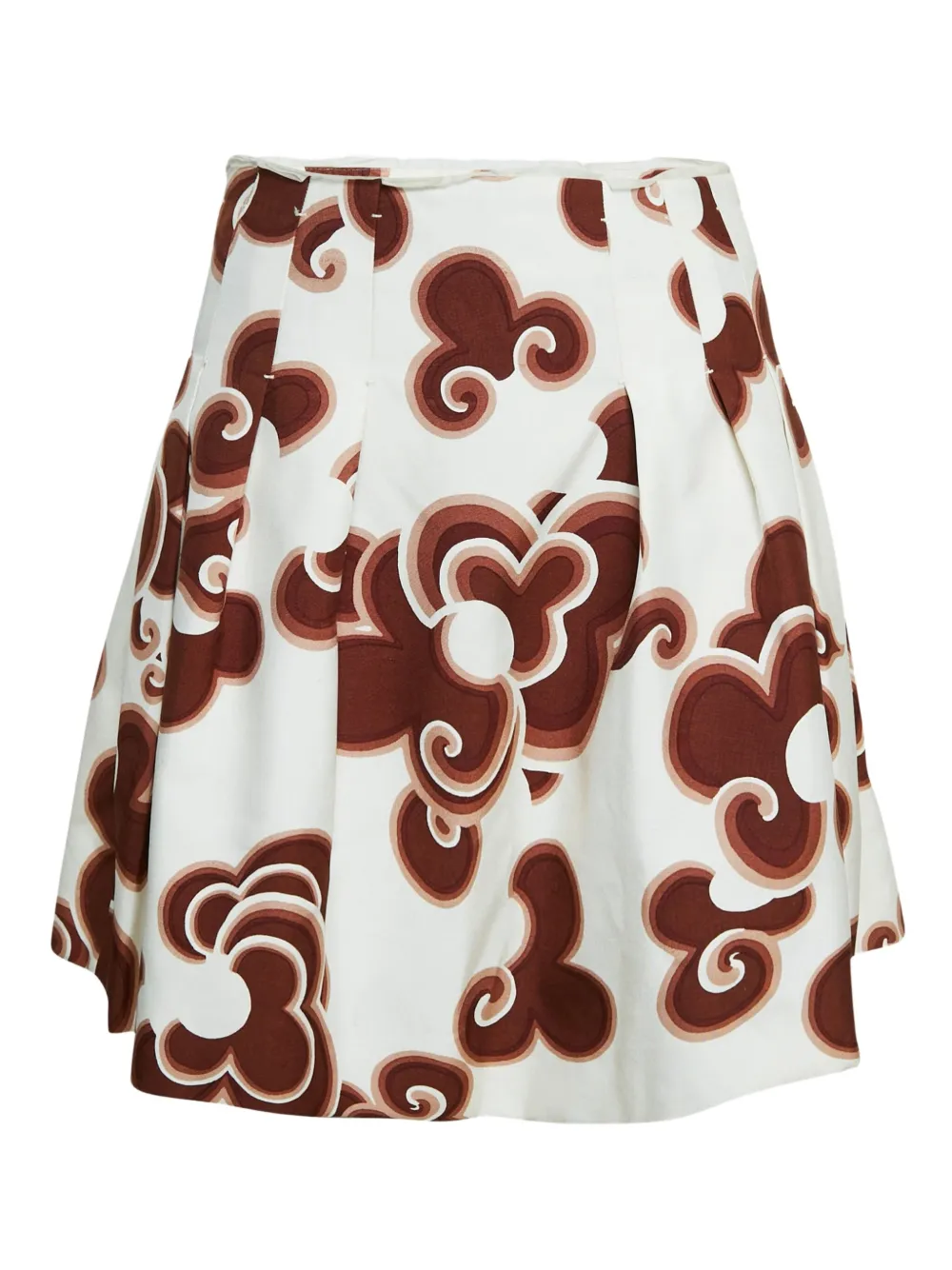 Chloé Pre-Owned Minigonna in seta con stampa Doodle - Bianco