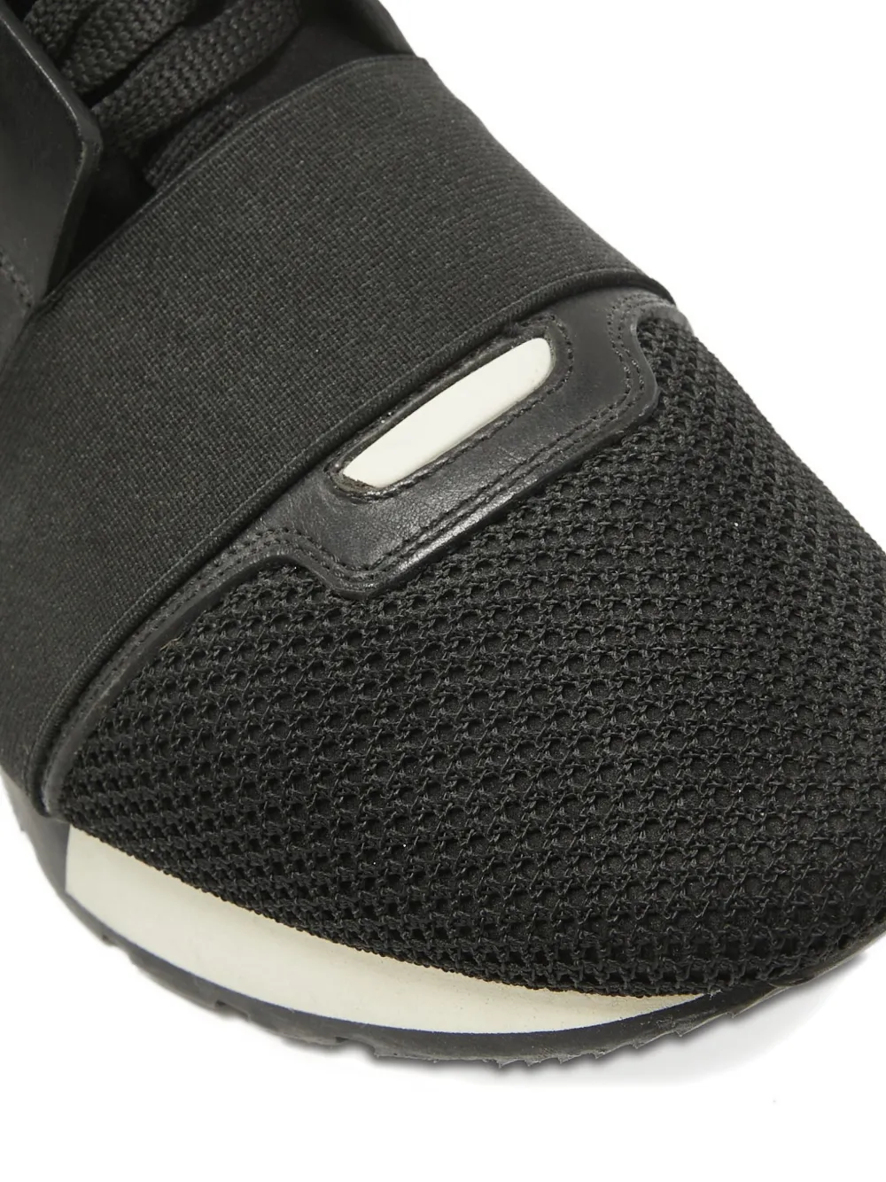 Pre-owned Balenciaga Leather Panelled Sneakers In Black