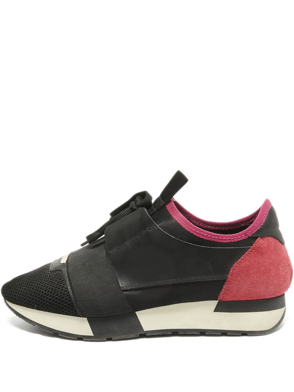 Balenciaga Pre-Owned leather panelled sneakers | Black | Image 1