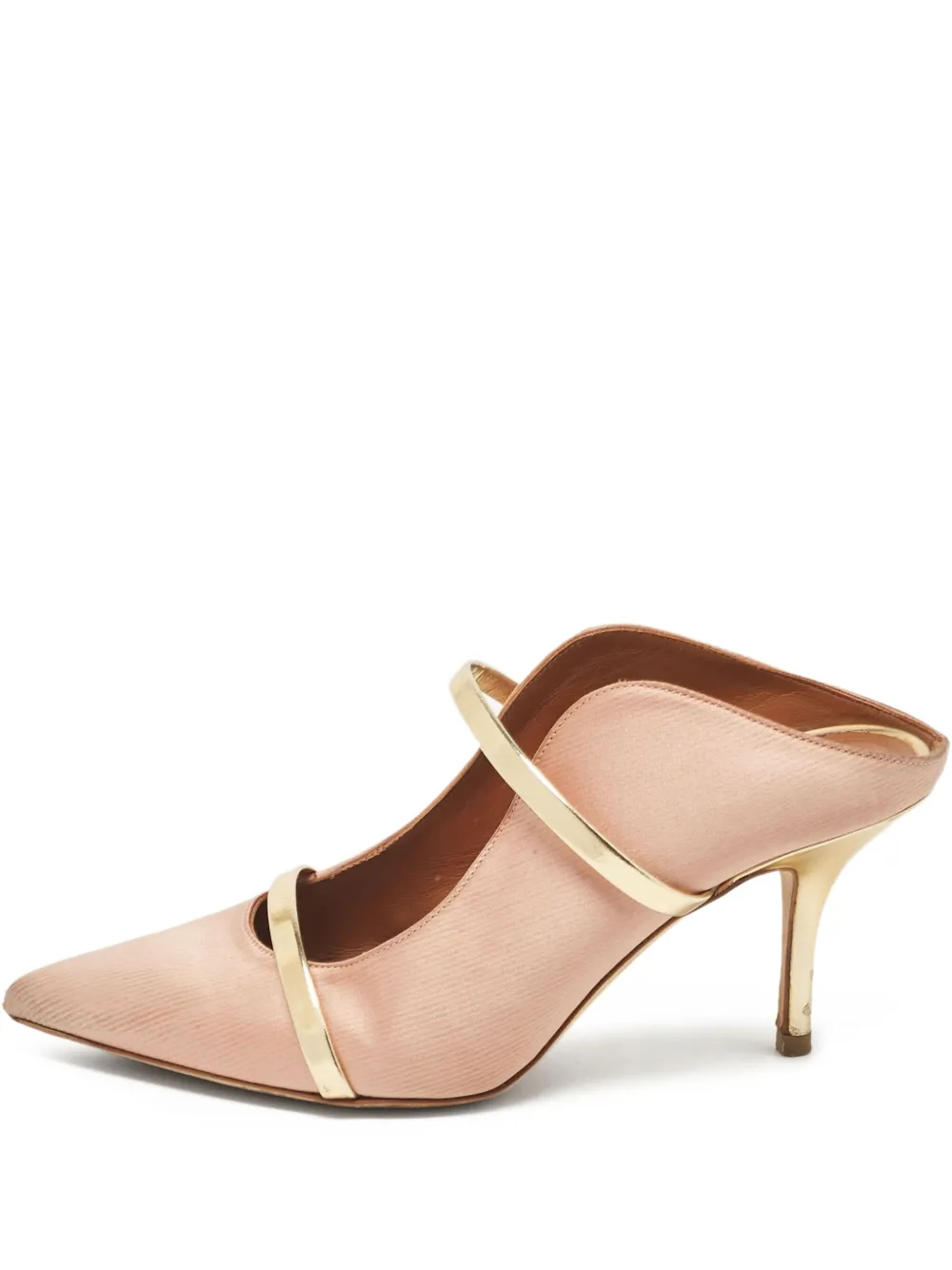 Malone Souliers pre-owned 85mm Maureen satin mules | Pink | Image 1