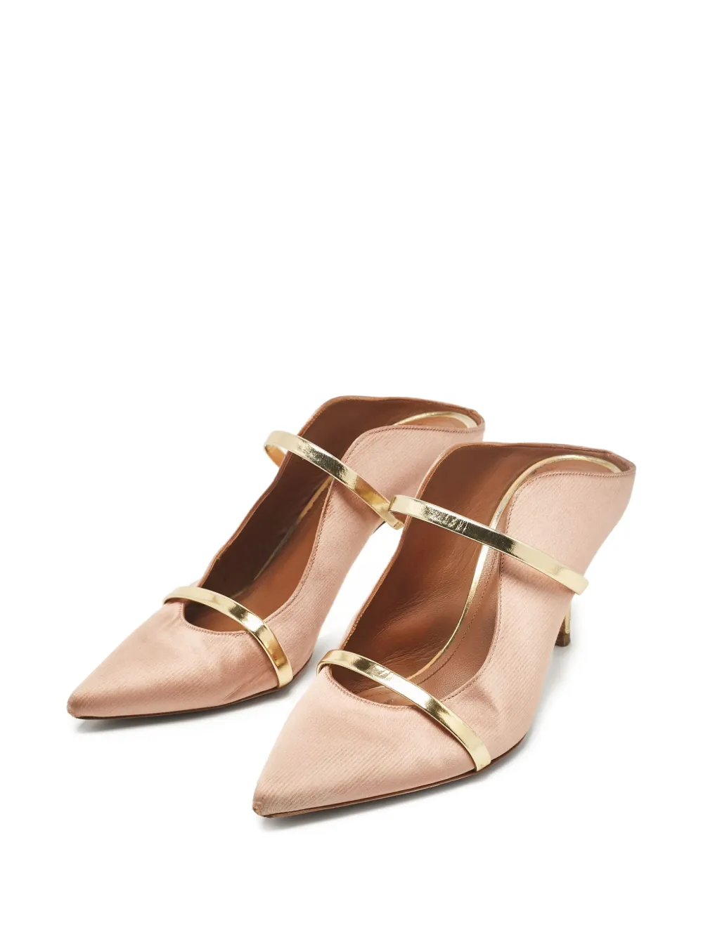 Malone Souliers pre-owned 85mm Maureen satin mules | Image 2