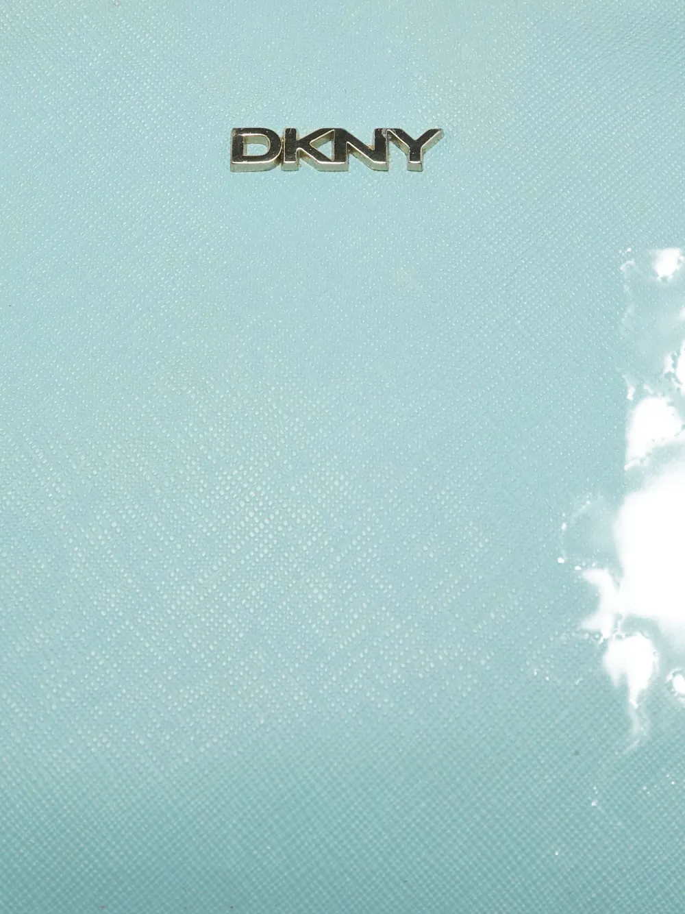 Pre-owned Dkny Vintage Leather Shoulder Bag In Blue