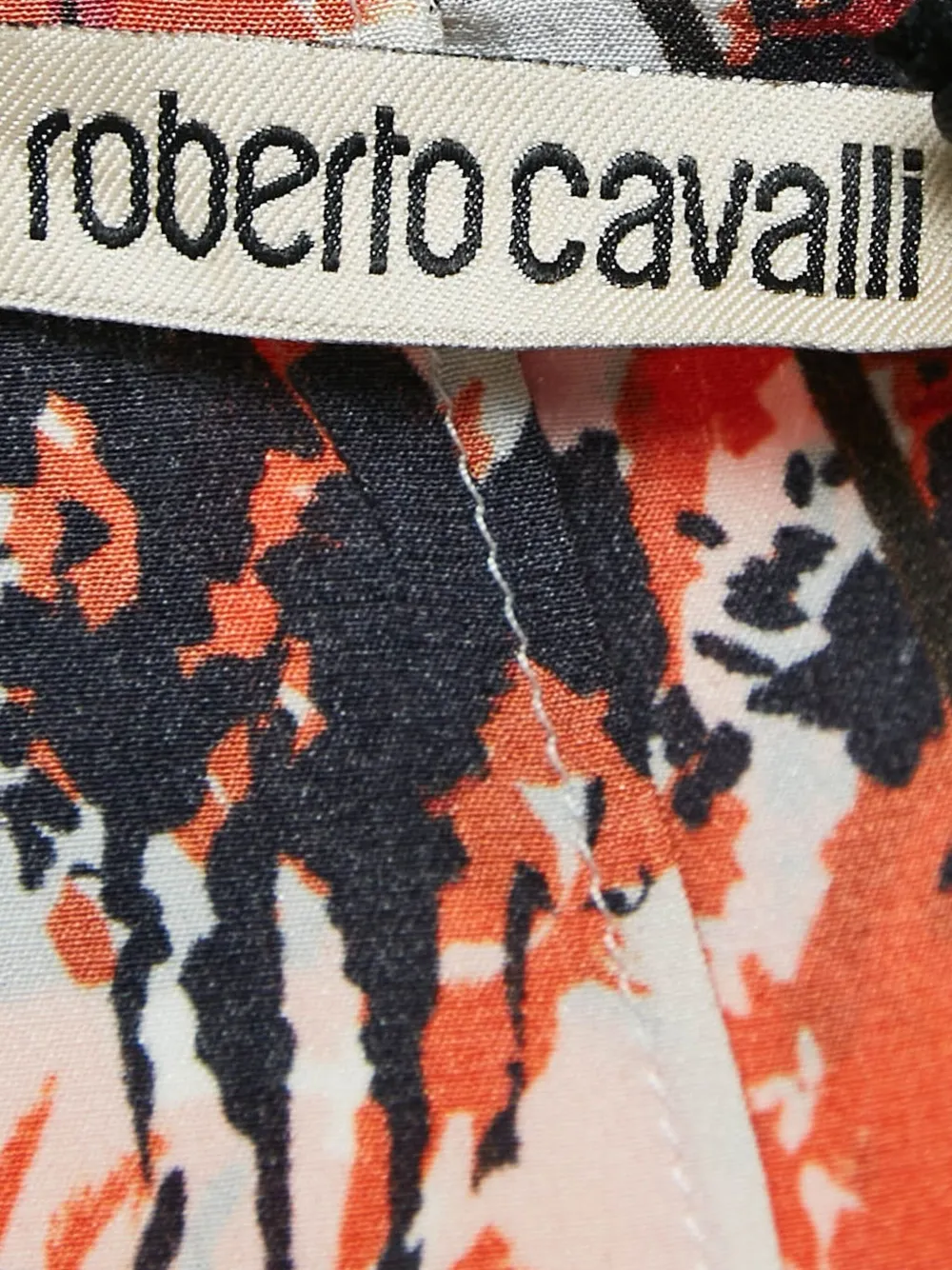 Roberto Cavalli Vintage Kleid mit Blumen-Print - Rot