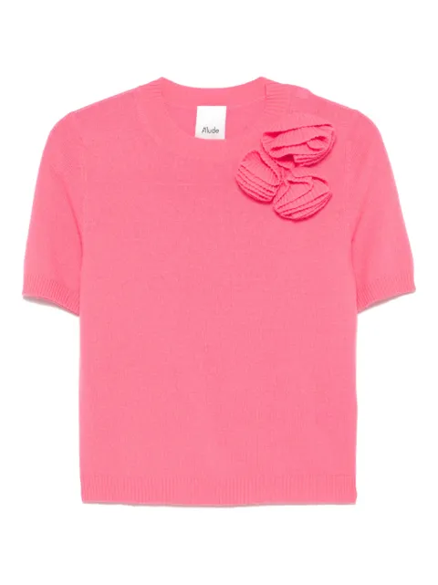 Allude flower-detailing top 