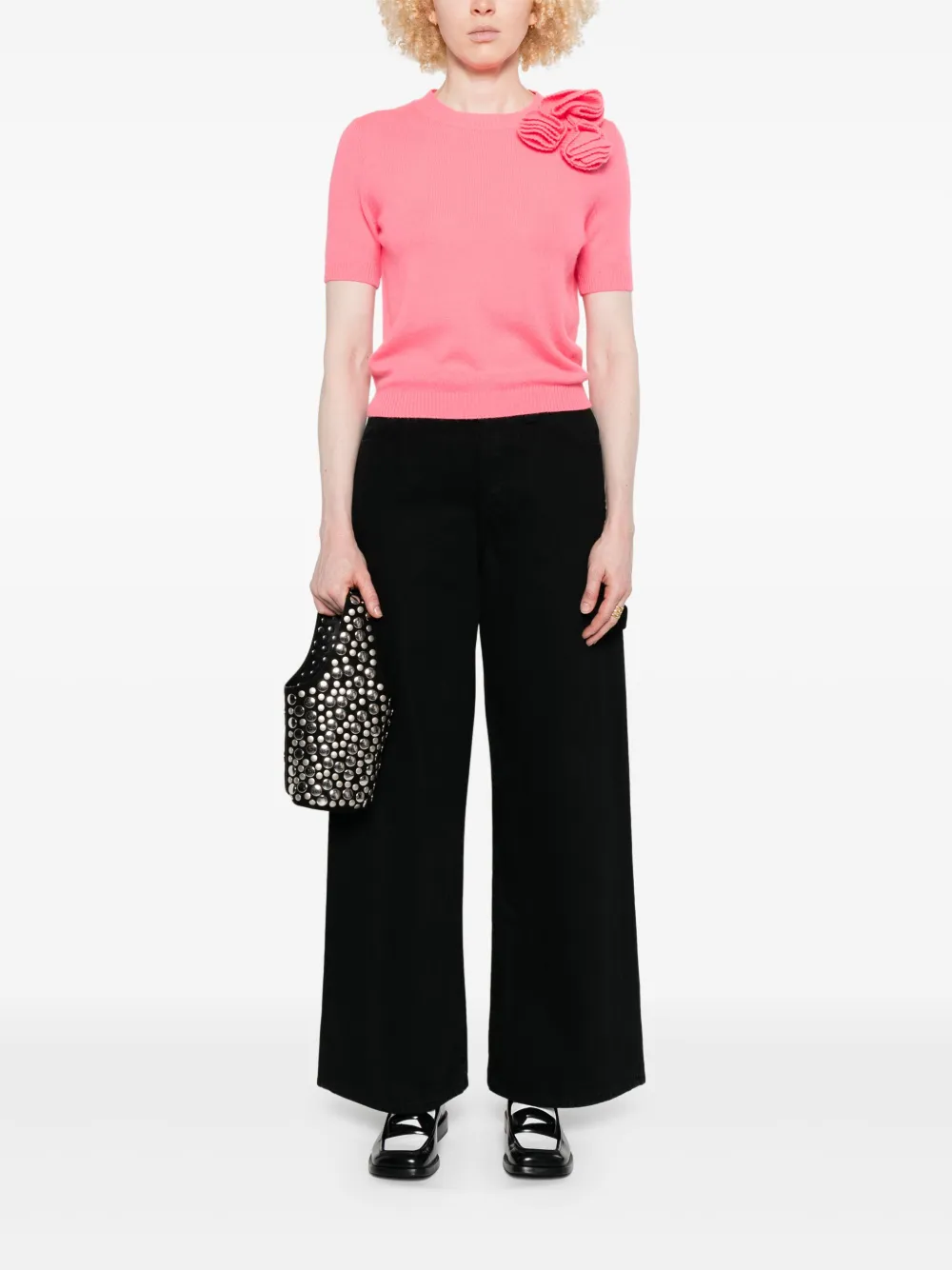 Allude flower-detailing top | Knitted Tops | Image 2
