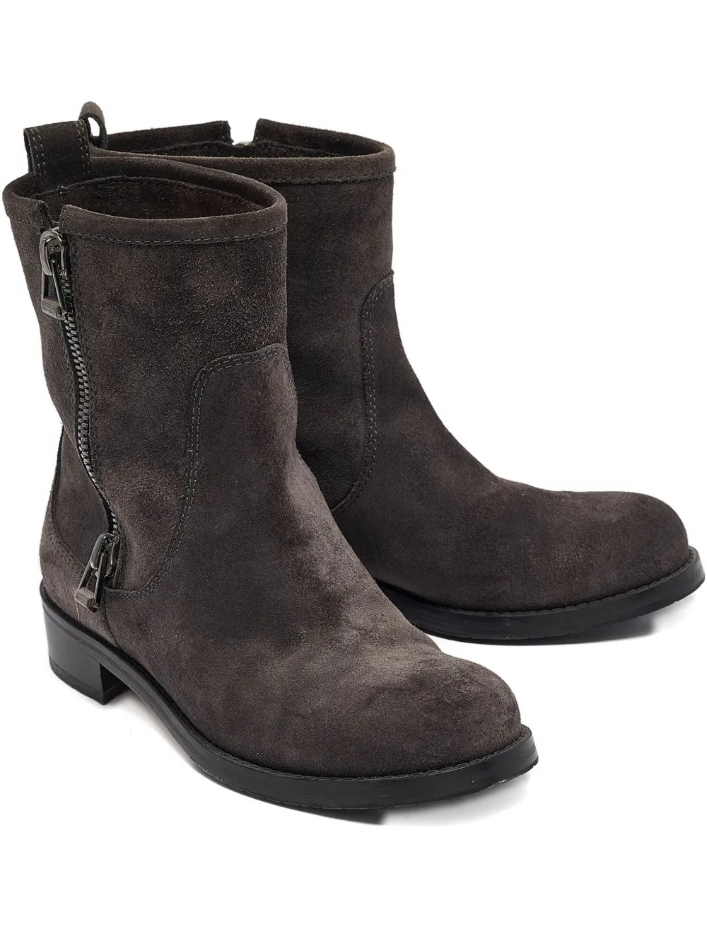 Pre-owned Jimmy Choo Suede Ankle Boots In Gray