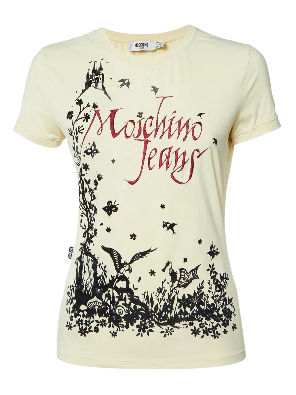 Moschino Pre-Owned embroidered-logo T-shirt | Yellow | Image 1