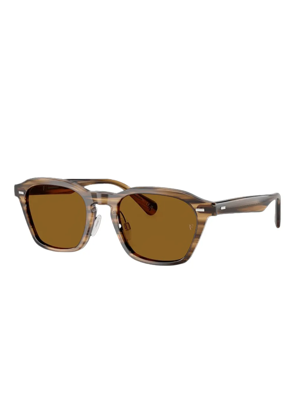 Oliver Peoples Zonnebril met rechthoekig montuur Groen