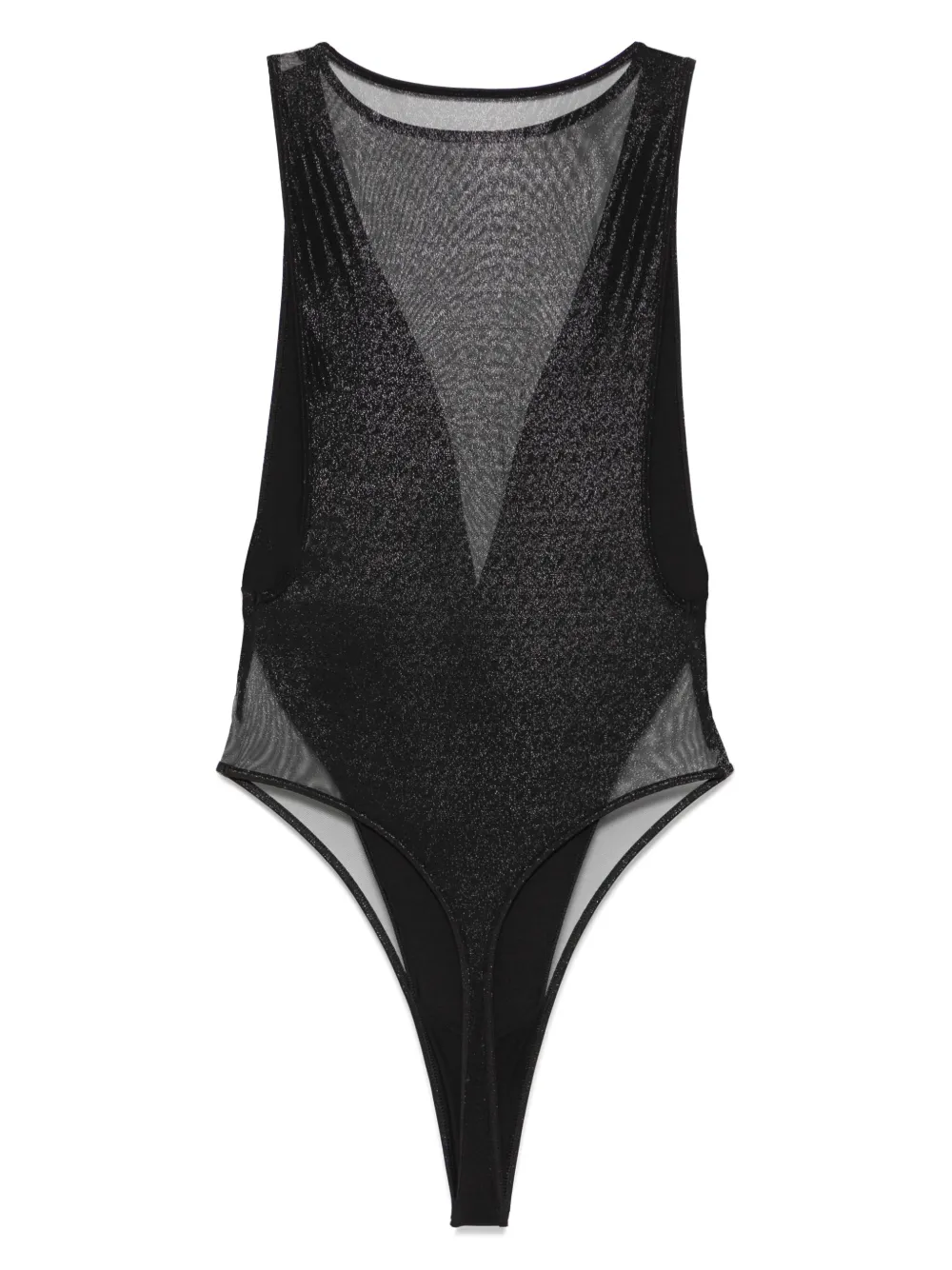 Maison Close Costume intero Minuit semi trasparente con scollo a V | Costumi interi | Image 2