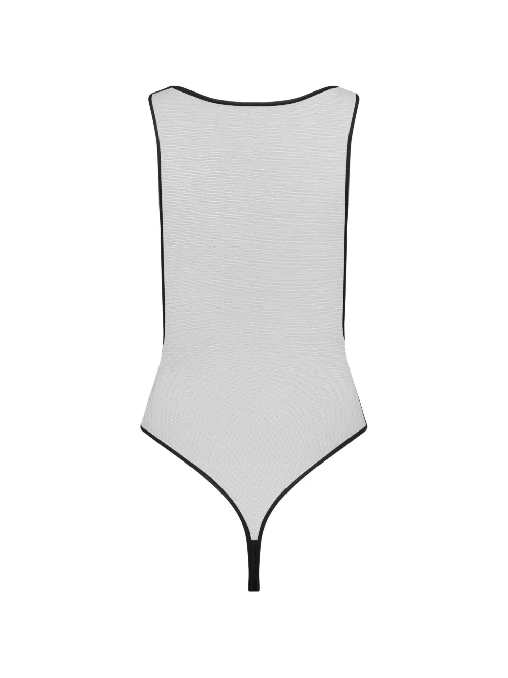 Maison Close Minuit doorzichtig badpak met V-hals Zwart