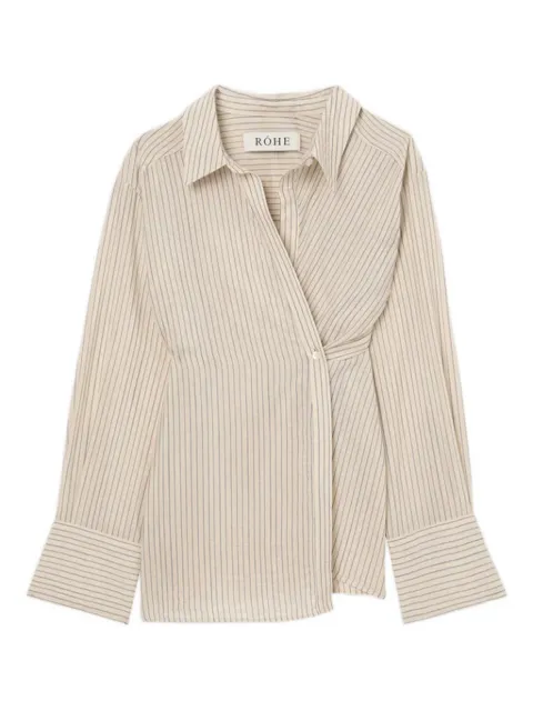 Róhe striped asymmetric shirt