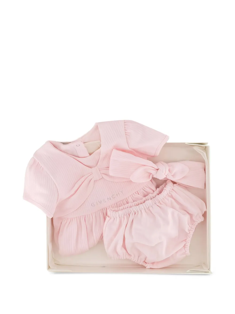 Givenchy Kids cotton dress (set of three pieces) Roze