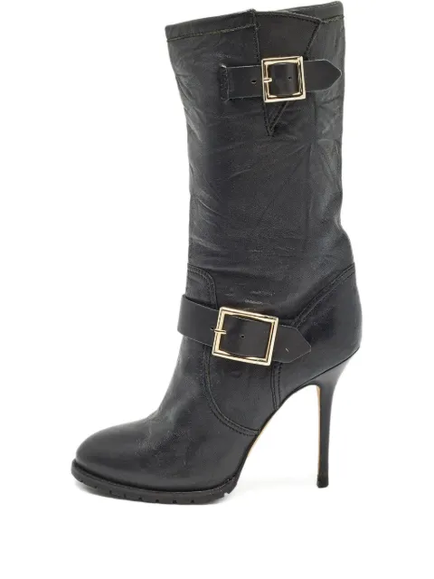 Jimmy Choo Pre-Owned 105mm leather knee-high boots 