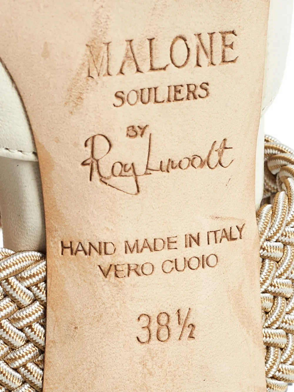 Pre-owned Malone Souliers  60mm Leather Mules In White