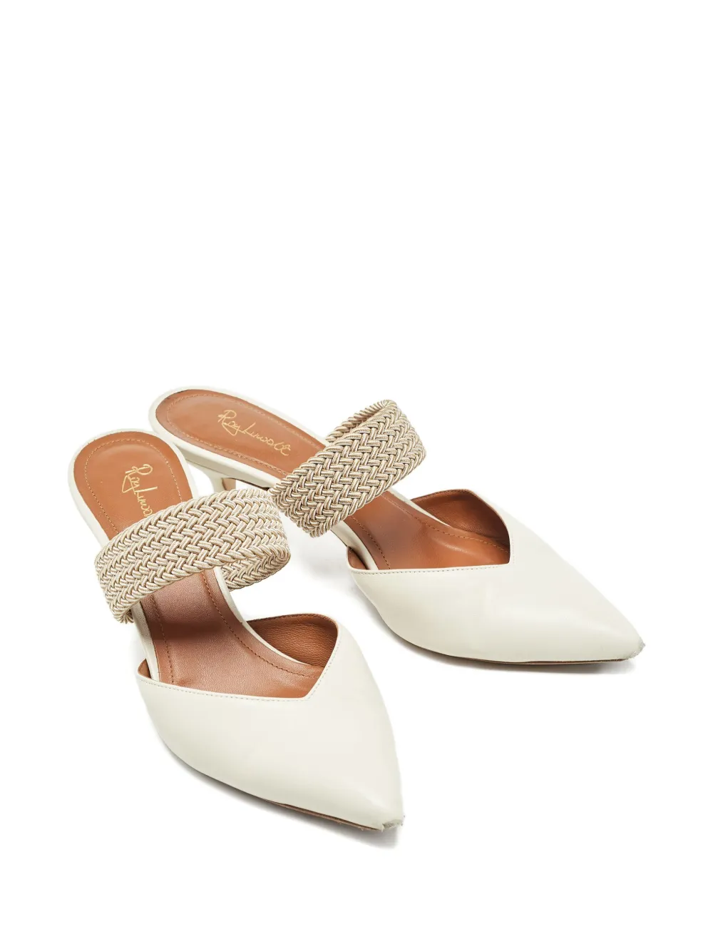Malone Souliers Pre-owned 60 mm leren muiltjes - Wit