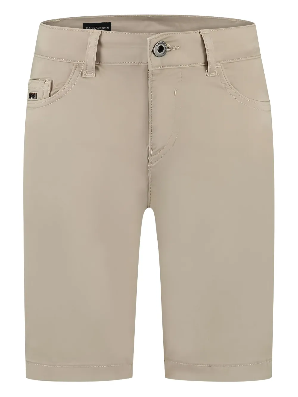 Emporio Ar i Kids Shorts met logoplakkaat Beige